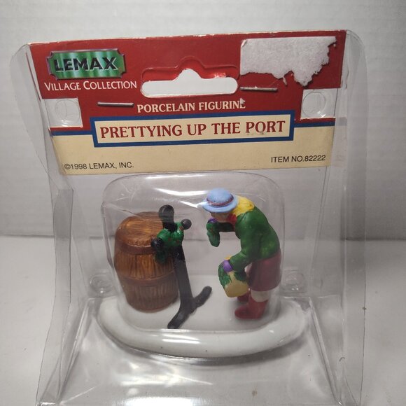 Lemax Prettying Up The Port #82222-RARE -Retired Sealed Christmas Village Accent - Picture 1 of 5